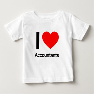 T-shirt Pour Bébé j'aime des comptables