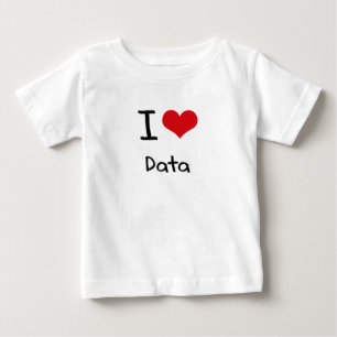 T-shirt Pour Bébé J'aime des données