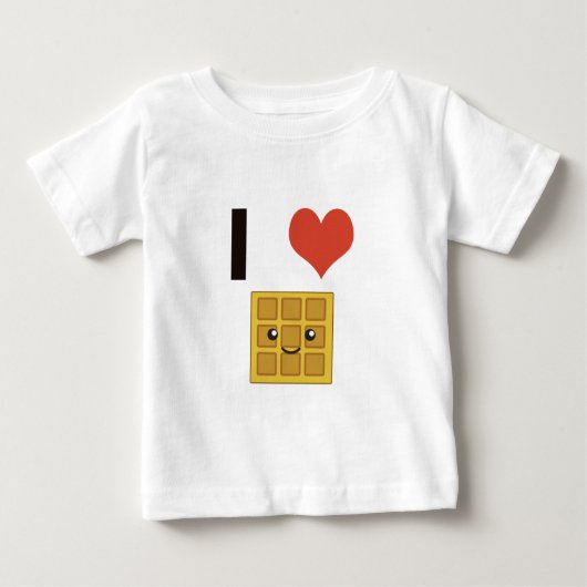 T-shirt Pour Bébé J'aime des gaufres (Devant)