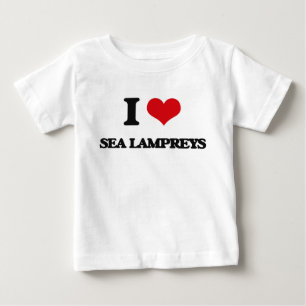 T-shirt Pour Bébé J'aime des lamproies de mer