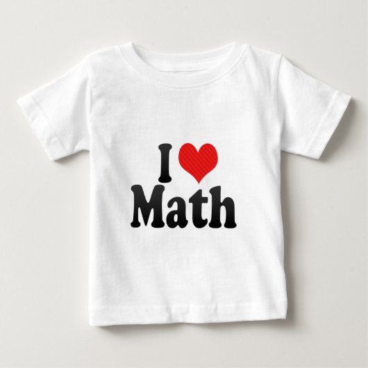 T-shirt Pour Bébé J'aime des maths (Devant)