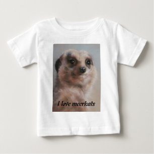 T-shirt Pour Bébé J'aime des meerkats