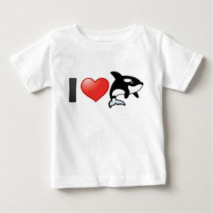 T-shirt Pour Bébé J'aime des orques