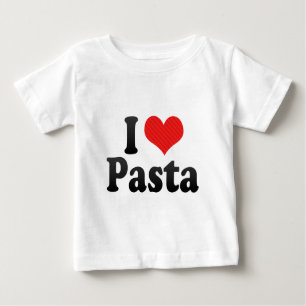 T-shirt Pour Bébé J'aime des pâtes