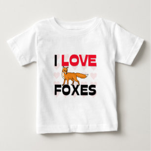 T-shirt Pour Bébé J'aime des renards