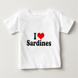 T-shirt Pour Bébé J'aime des sardines