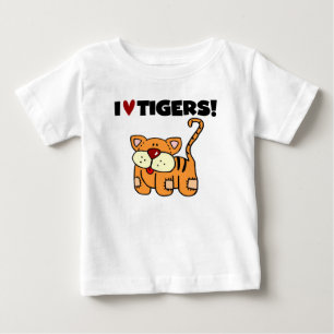 T-shirt Pour Bébé J'aime des tigres
