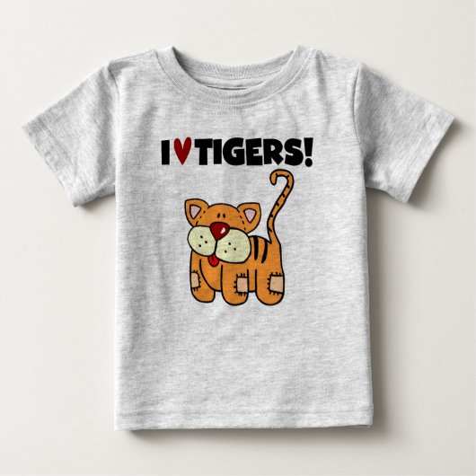 T-shirt Pour Bébé J'aime des tigres (Devant)