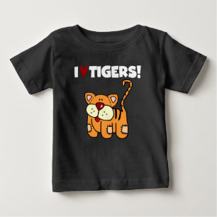 T-shirt Pour Bébé J'aime des tigres
