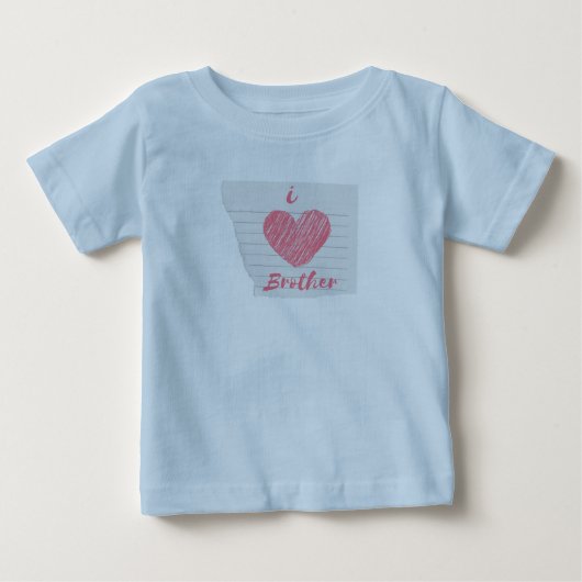 T-shirt Pour Bébé j'aime frère (Devant)