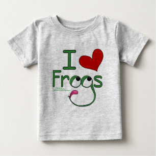 T-shirt Pour Bébé J'aime FROGS