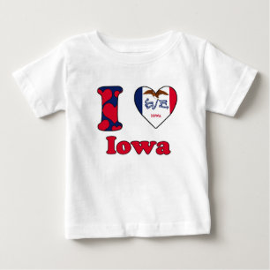 T-shirt Pour Bébé J'aime Iowa