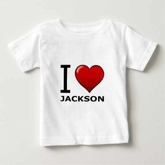 T-SHIRT POUR BÉBÉ J'AIME JACKSON, MILLISECONDE - MISSISSIPPI (Devant)
