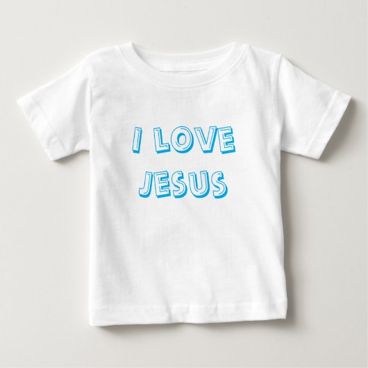 T-shirt Pour Bébé J'aime Jésus (Devant)