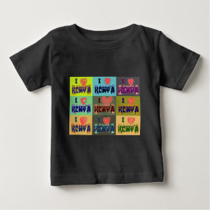T-shirt Pour Bébé J'aime Kenya.png