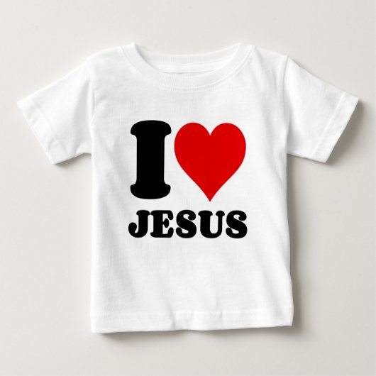 T-shirt Pour Bébé j'aime la citation chrétienne de Jésus (Devant)