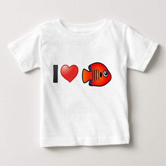 T-shirt Pour Bébé J'Aime La Flamme Éperviers (Devant)