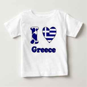 T-shirt Pour Bébé J'aime la Grèce
