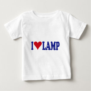T-shirt Pour Bébé J'aime la lampe