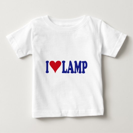 T-shirt Pour Bébé J'aime la lampe (Devant)