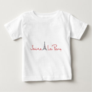 T-shirt Pour Bébé J'aime La Paris