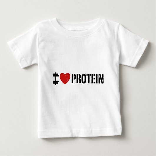 T-shirt Pour Bébé J'Aime La Protéine (Devant)