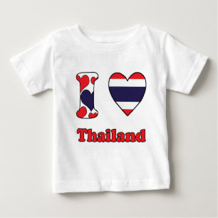 T-shirt Pour Bébé J'aime la Thaïlande