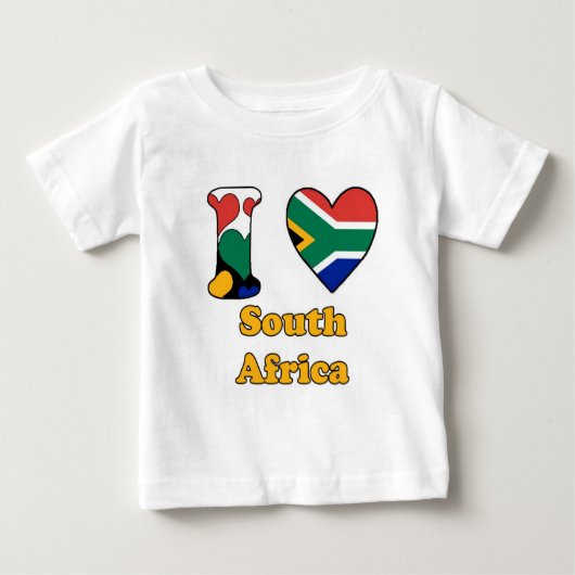 T-shirt Pour Bébé J'aime l'Afrique du Sud (Devant)