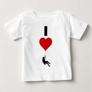T-shirt Pour Bébé J'aime l'alpinisme (vertical)