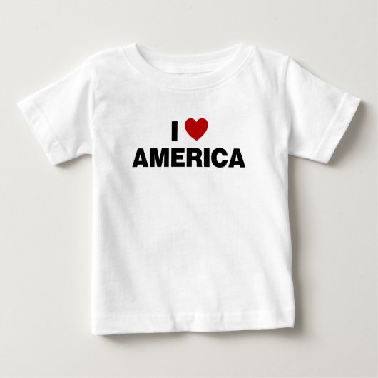 T-shirt Pour Bébé J'aime l'Amérique (Devant)