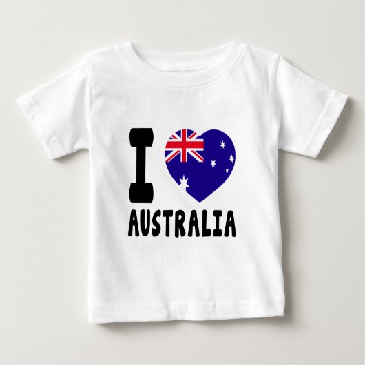 T-shirt Pour Bébé J'aime l'Australie (Devant)
