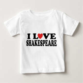 T-shirt Pour Bébé J'aime le cadeau de Shakespeare