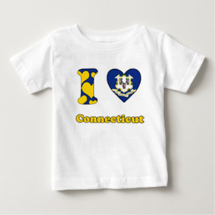 T-shirt Pour Bébé J'aime le Connecticut