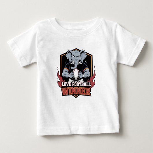 T-shirt Pour Bébé J'aime le football (Devant)