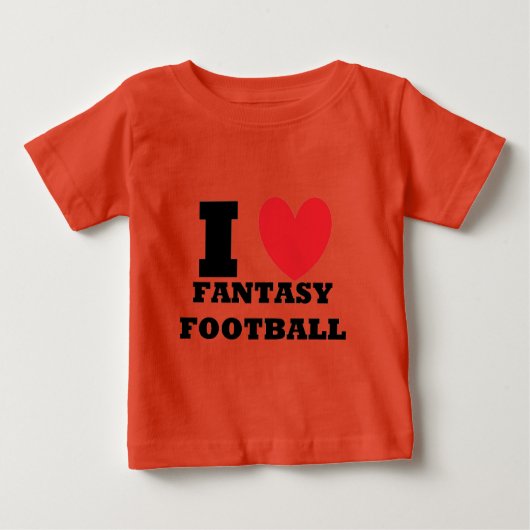 T-shirt Pour Bébé J'Aime Le Football Imaginaire (Devant)