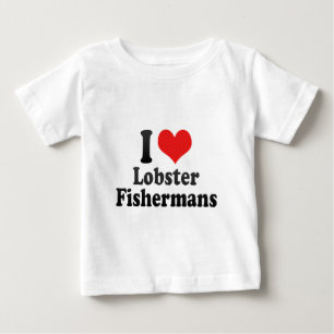 T-shirt Pour Bébé J'aime le homard Fishermans