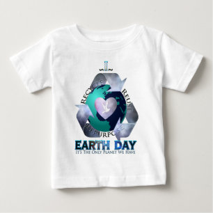 T-shirt Pour Bébé J'aime le Jour des terres