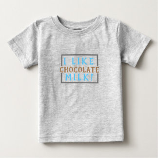 T-shirt Pour Bébé J'aime le lait au chocolat !(Bébé)