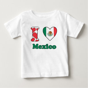 T-shirt Pour Bébé J'aime le Mexique
