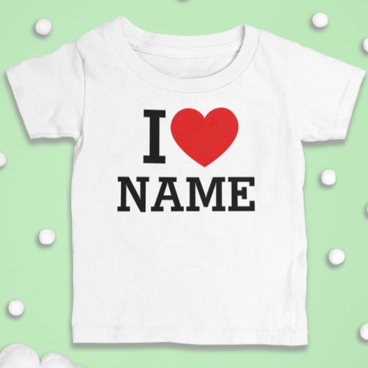 T-shirt Pour Bébé J'aime le nom