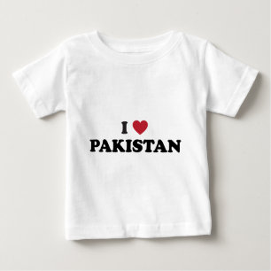 T-shirt Pour Bébé J'aime le Pakistan