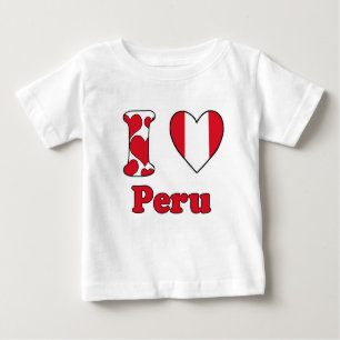 T-shirt Pour Bébé J'aime le Pérou