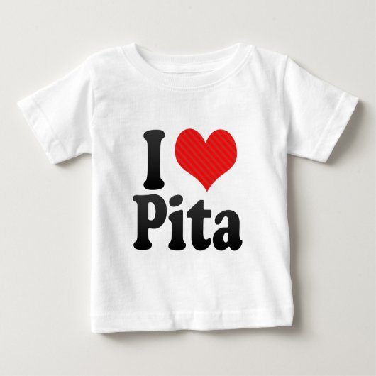 T-shirt Pour Bébé J'aime le Pita (Devant)