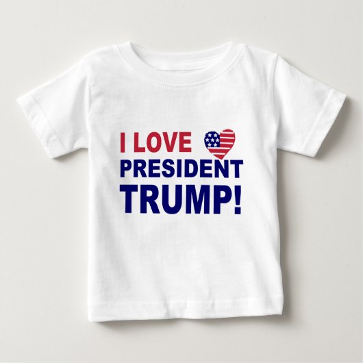 T-shirt Pour Bébé J'aime le président Trump (Devant)