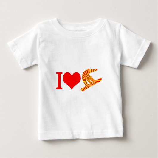 T-shirt Pour Bébé J'aime le snowboard (Devant)