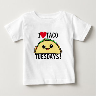 T-shirt Pour Bébé J'aime le taco mardi