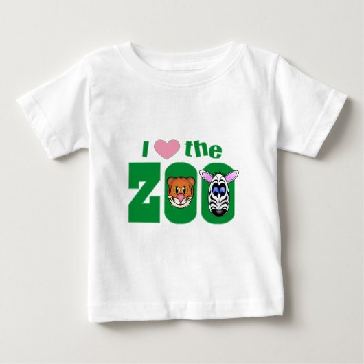 T-shirt Pour Bébé J'aime le ZOO (Devant)