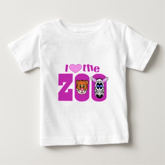 T-shirt Pour Bébé J'aime le zoo (Devant)