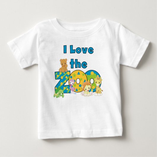 T-shirt Pour Bébé J'aime le zoo (Devant)