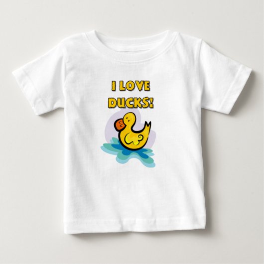 T-shirt Pour Bébé J'aime les canards (Devant)